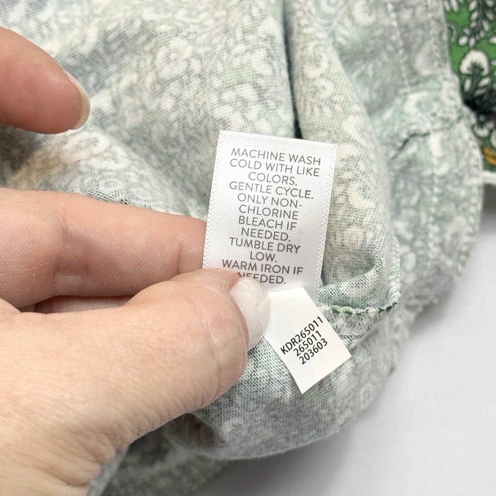 J.Jill Tiered Floral Green Maxi Dress Size 3X Soft Knit Cottagecore Boho Flowy - Picture 9 of 11